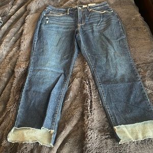 Time and Tru woman’s dark wash crop jeans size 12